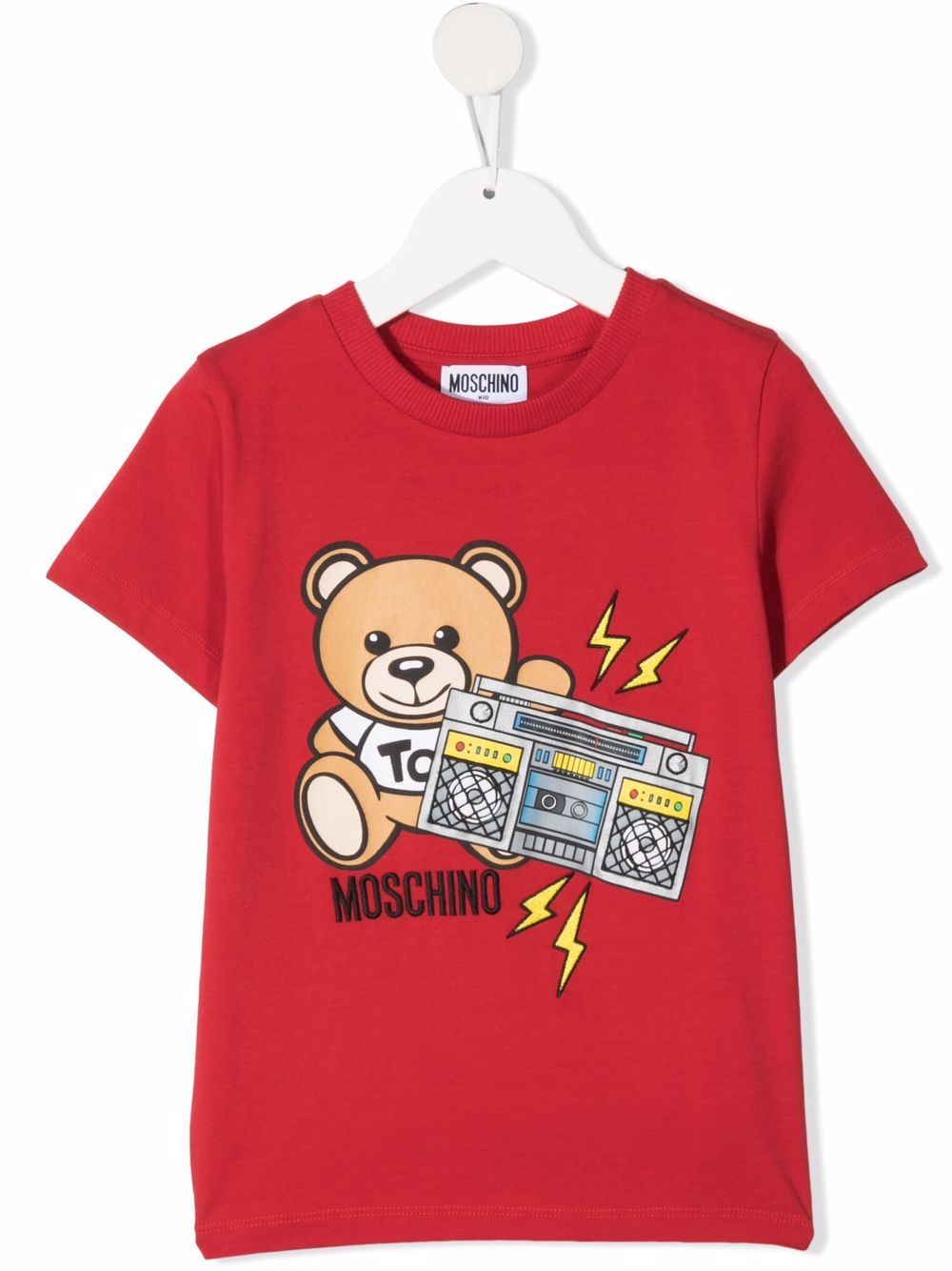 фото Moschino kids футболка toy bear с логотипом