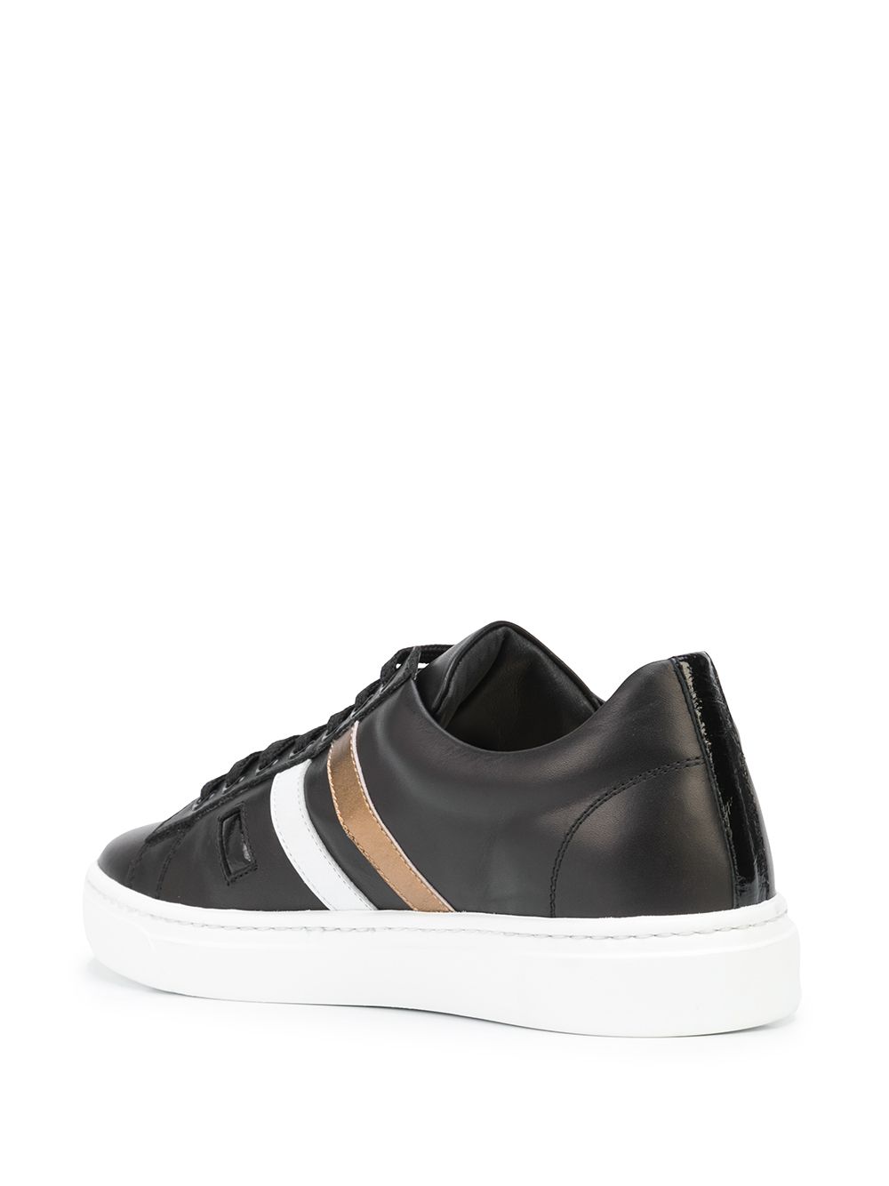 Shop Madison.maison 3 Stripe & Your Out Leather Sneakers In Black