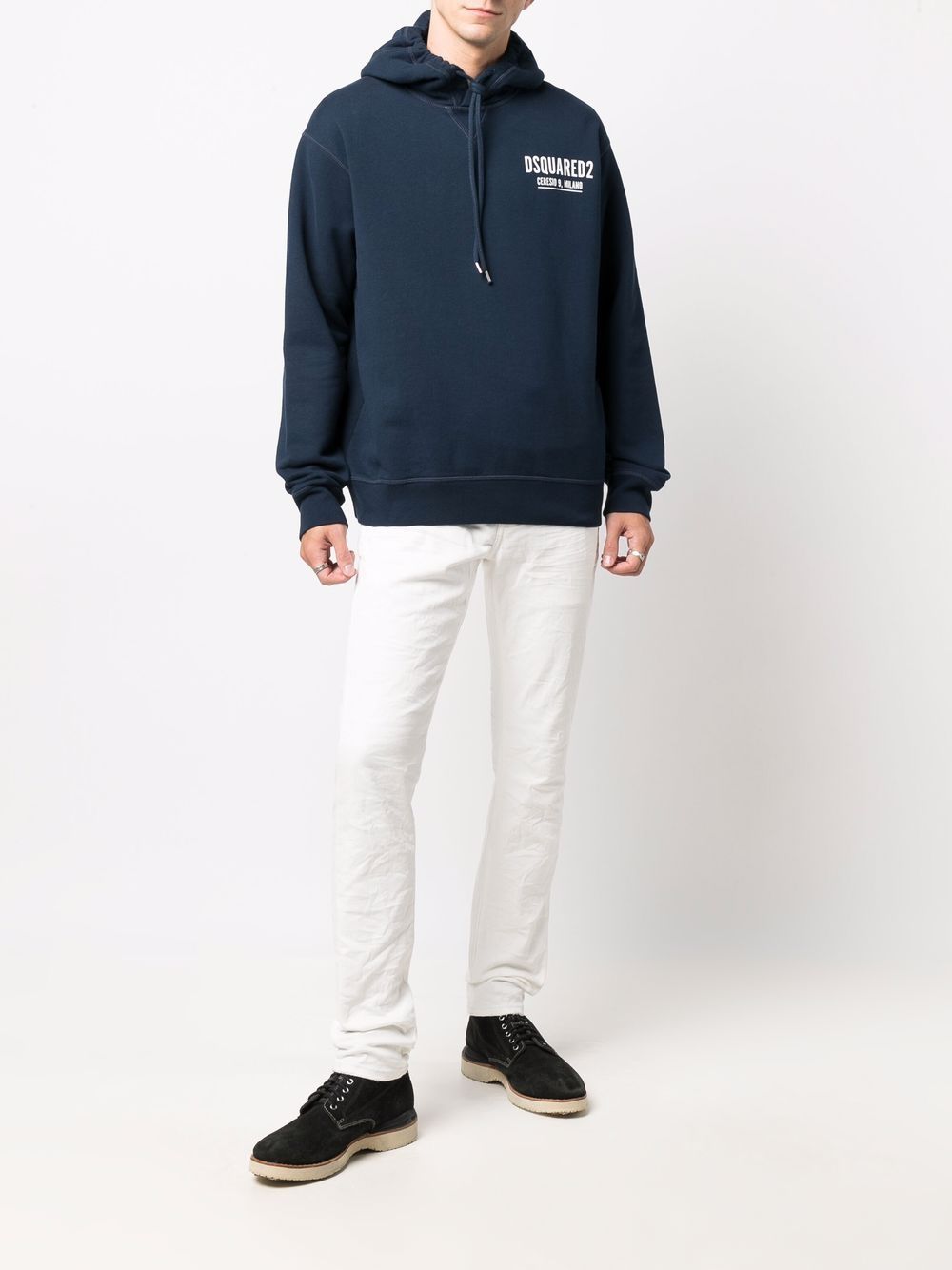 Dsquared2 Hoodie met logoprint - Blauw