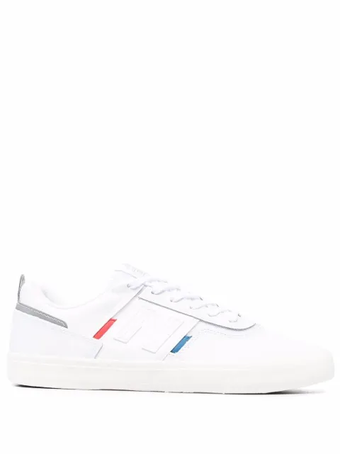 New Balance logo-patch panelled leather sneakers 