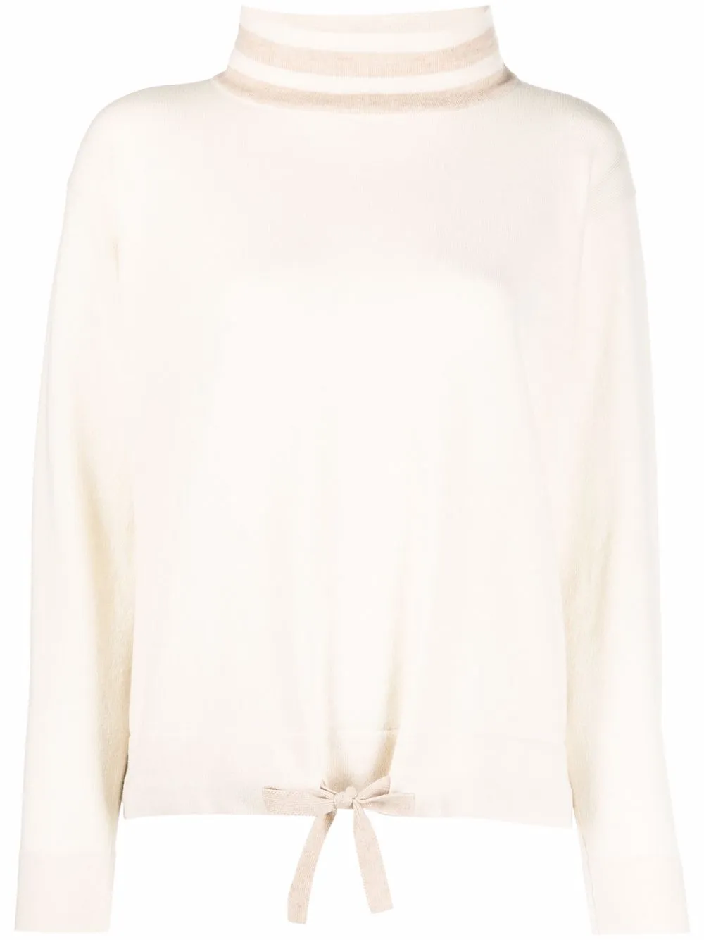 

Fabiana Filippi funnel-neck drawstring cashmere jumper - Neutrals