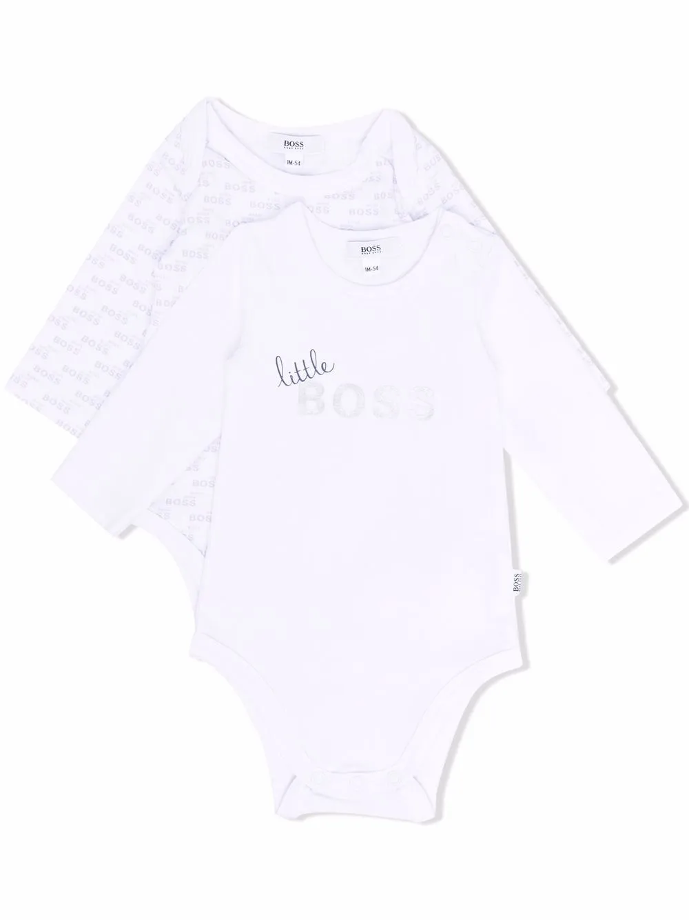 

BOSS Kidswear pack de 2 bodies con logo estampado - Blanco