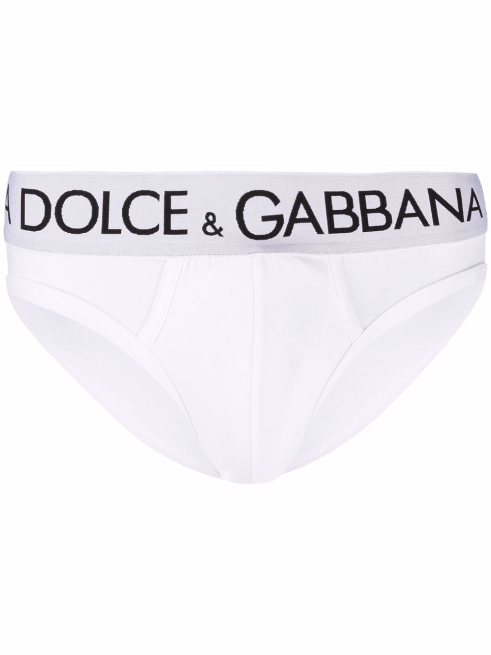 dolce & gabbana slip à taille à logo - blanc