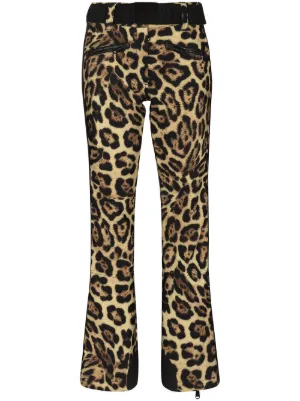 pantaloni sci leopardati