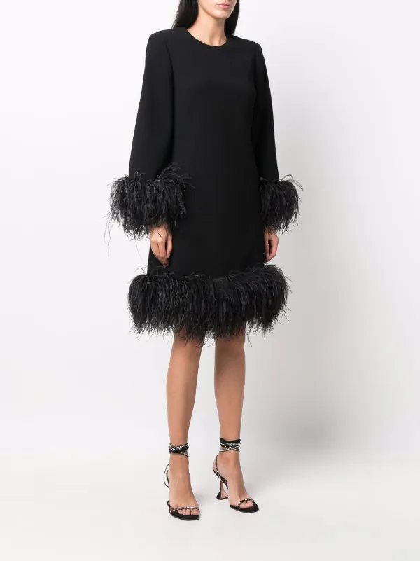 feather lined dress