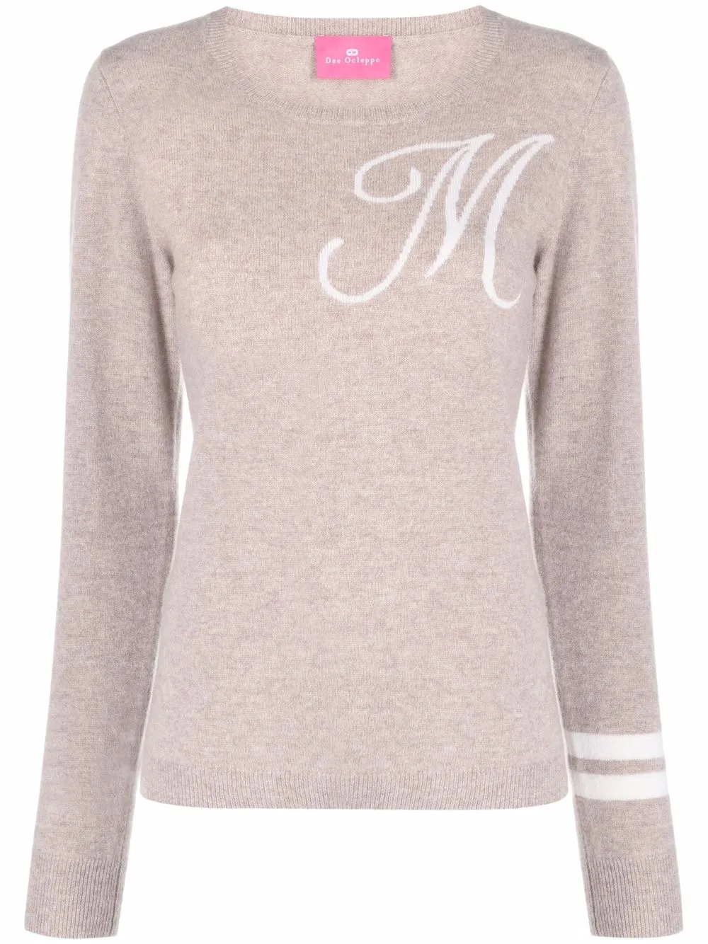 

Dee Ocleppo intarsia-knit letter M jumper - Neutrals