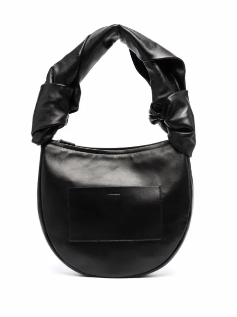 Jil Sander Twisted leather shoulder bag