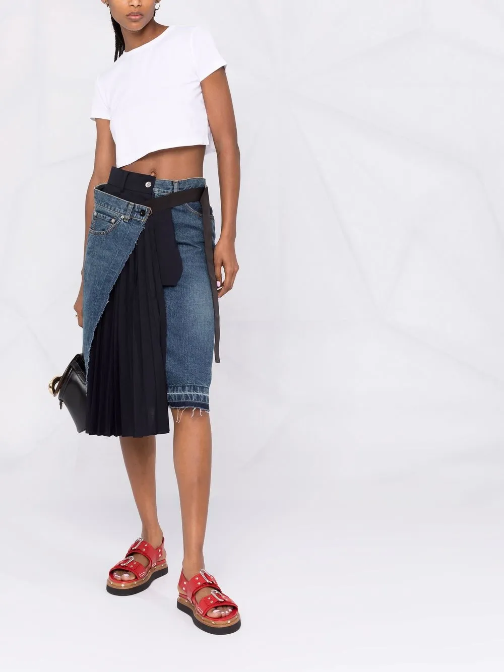 фото Mm6 maison margiela укороченная футболка