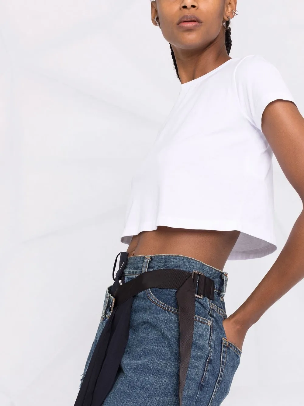 фото Mm6 maison margiela укороченная футболка