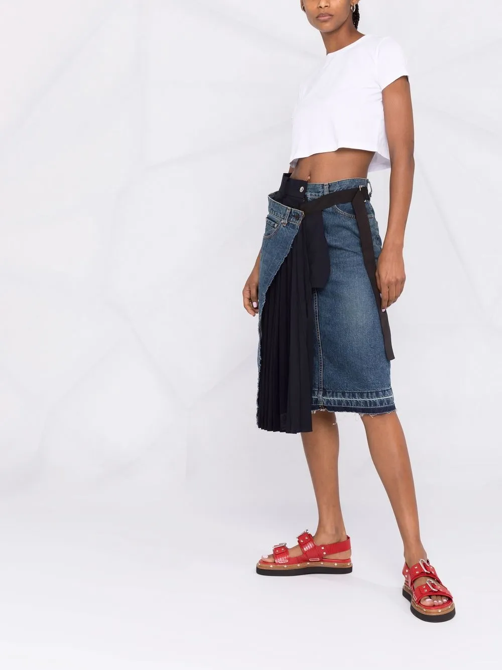 фото Mm6 maison margiela укороченная футболка