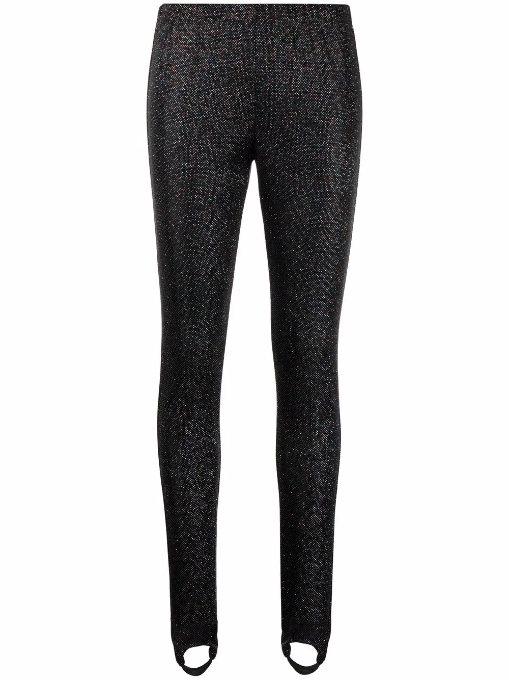 msgm legging à effet métallisé - noir