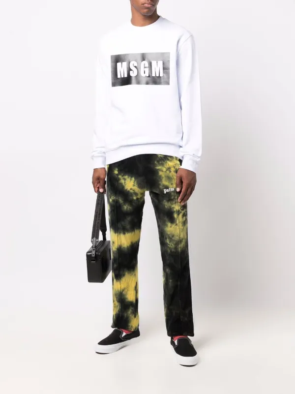 関税送料無料【MSGM】LOGO BOX SWEATSHIRT MSGM Logo Box Print Sweatshirt | White | FARFETCH JO