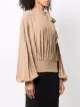 Elie Saab pleat-detail silk bouse