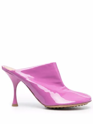 designer heeled mules