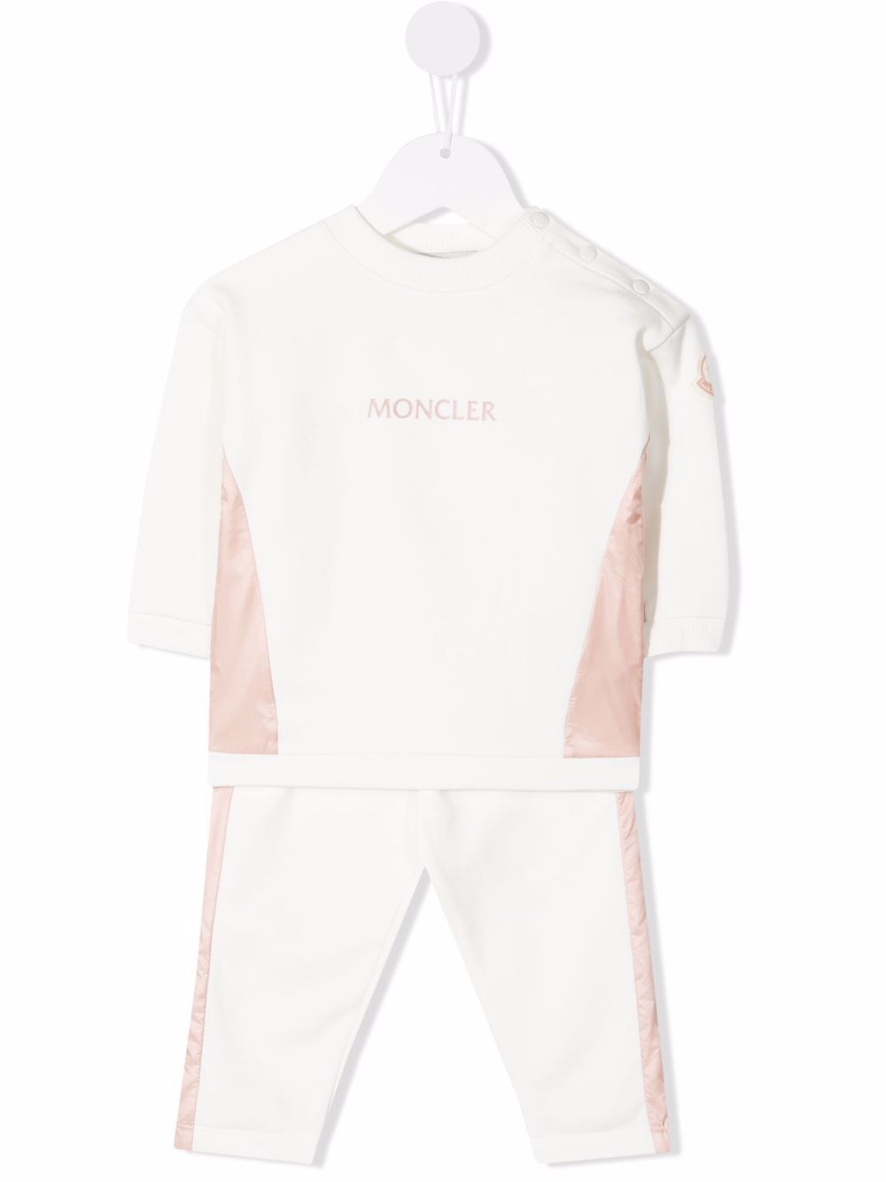 

Moncler Enfant two-tone logo tracksuit set - White