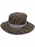 FENDI FF Vertigo-motif hat - Brown