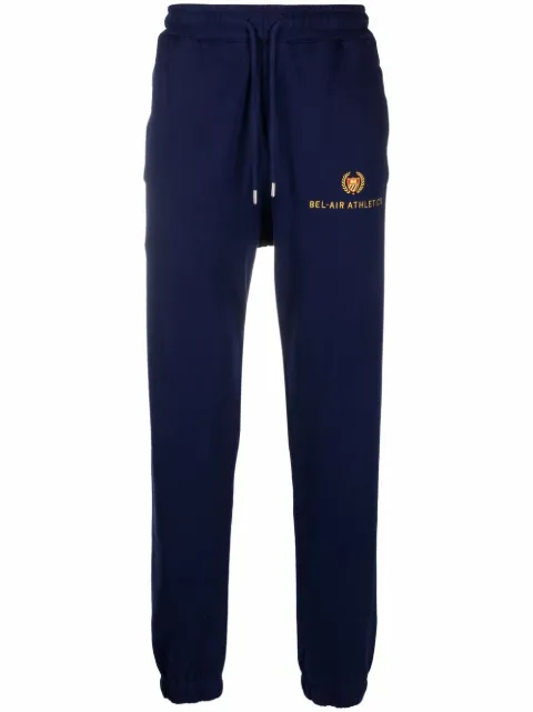 BEL-AIR ATHLETICS embroidered logo crest trackpants