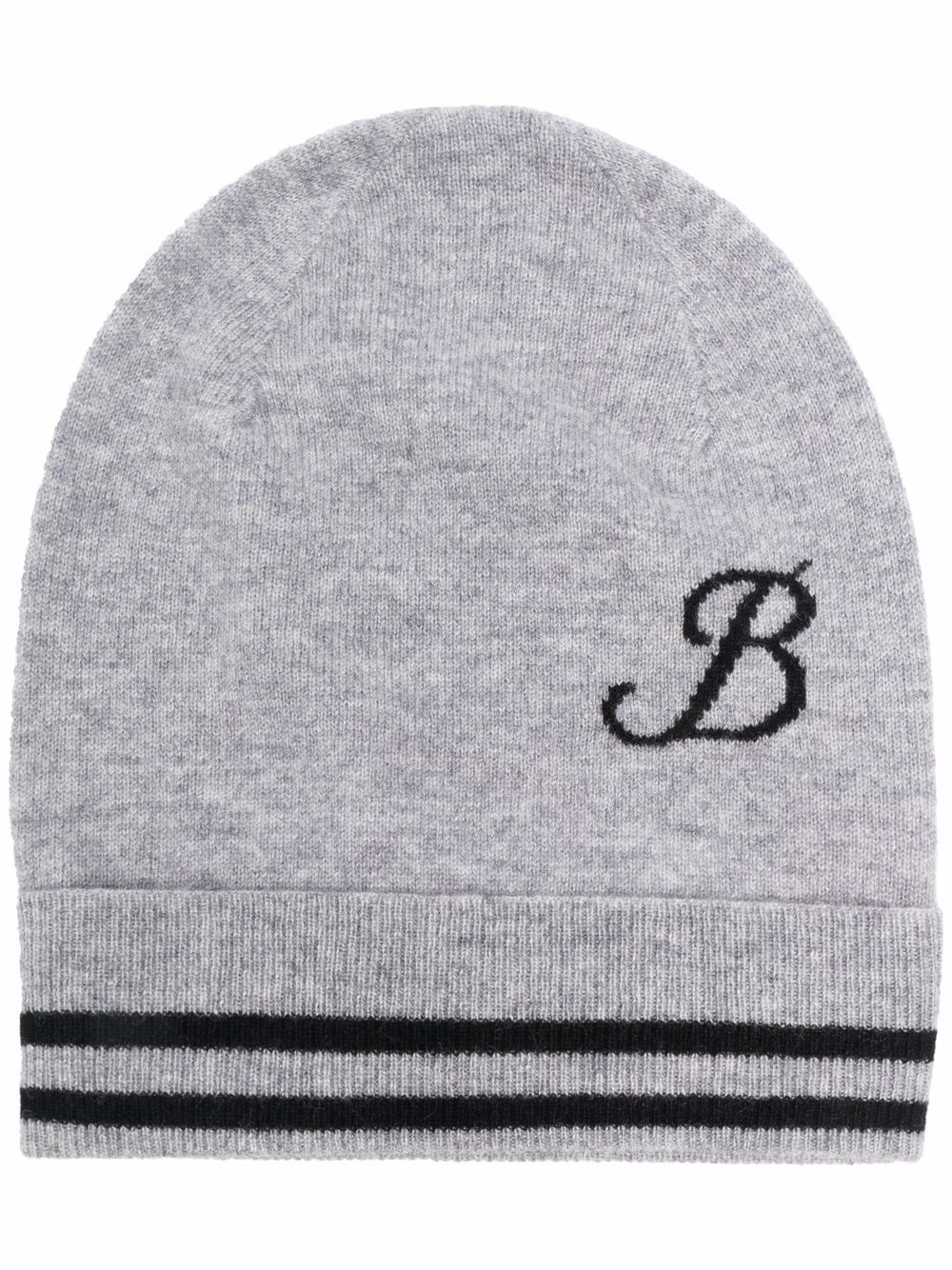 

Dee Ocleppo stripe-detail letter B beanie - Grey