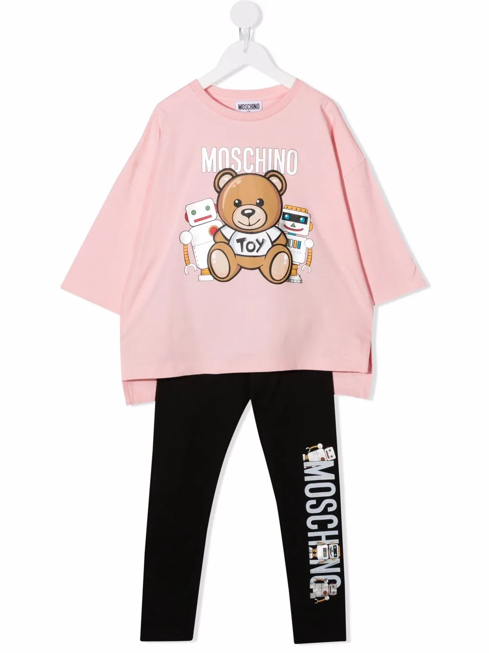 фото Moschino kids спортивный костюм с принтом teddy bear