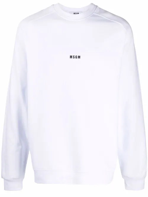 MSGM sweat à logo imprimé - Blanc - MSGM - Modalova