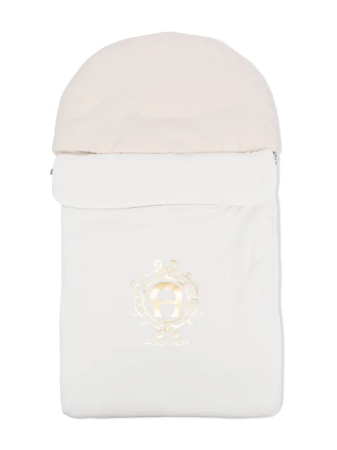 Aigner Kids logo-print sleeping bag