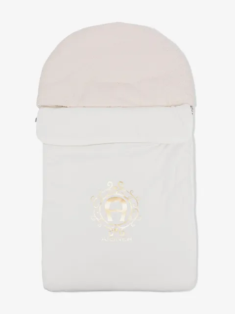 Aigner Kids logo-print sleeping bag