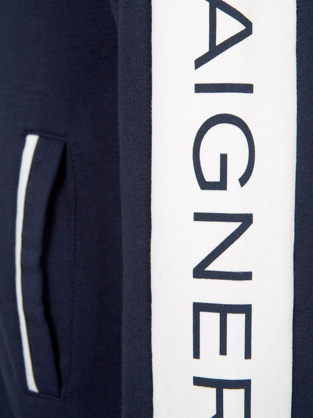 Shop Aigner Logo-print Bomber Jacket In Blue
