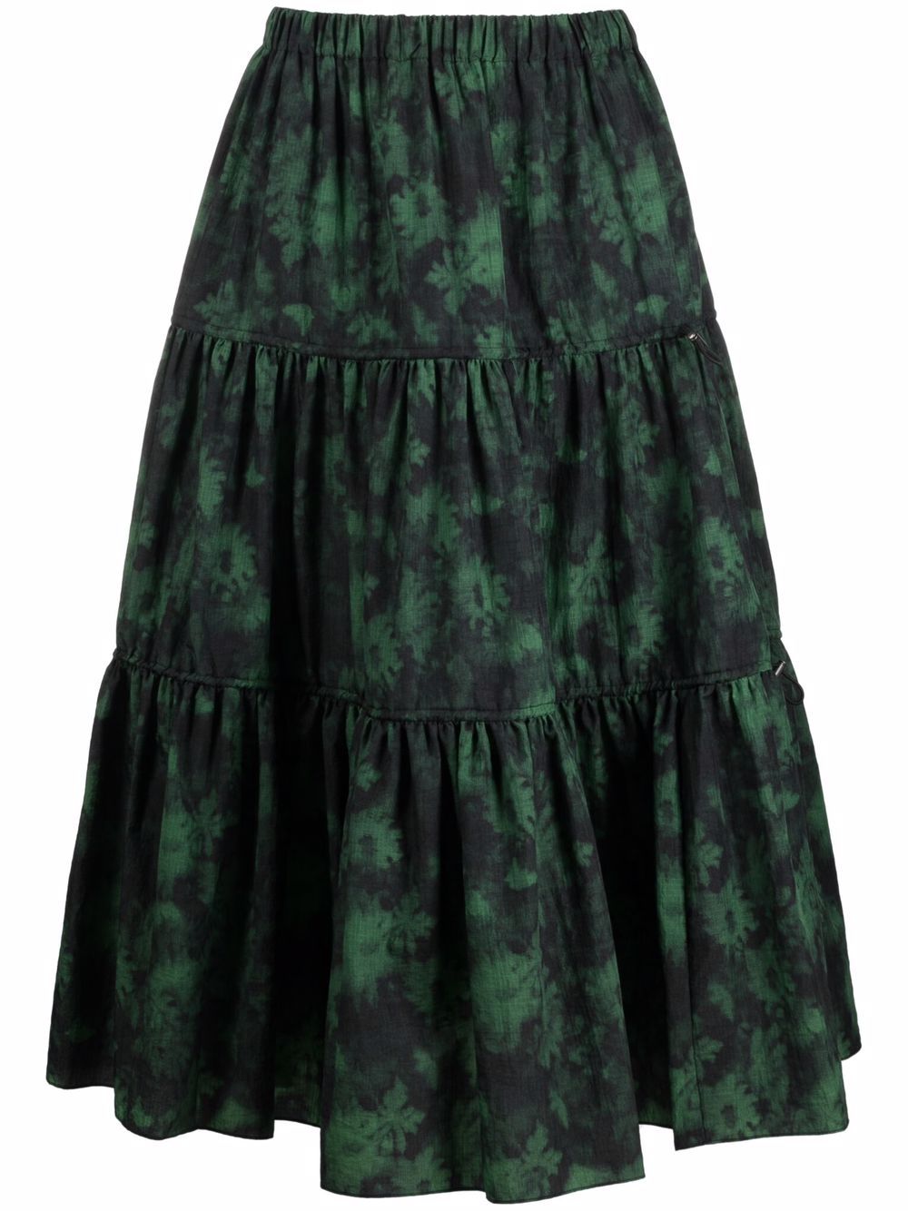 фото Kenzo ярусная юбка с цветочным принтом