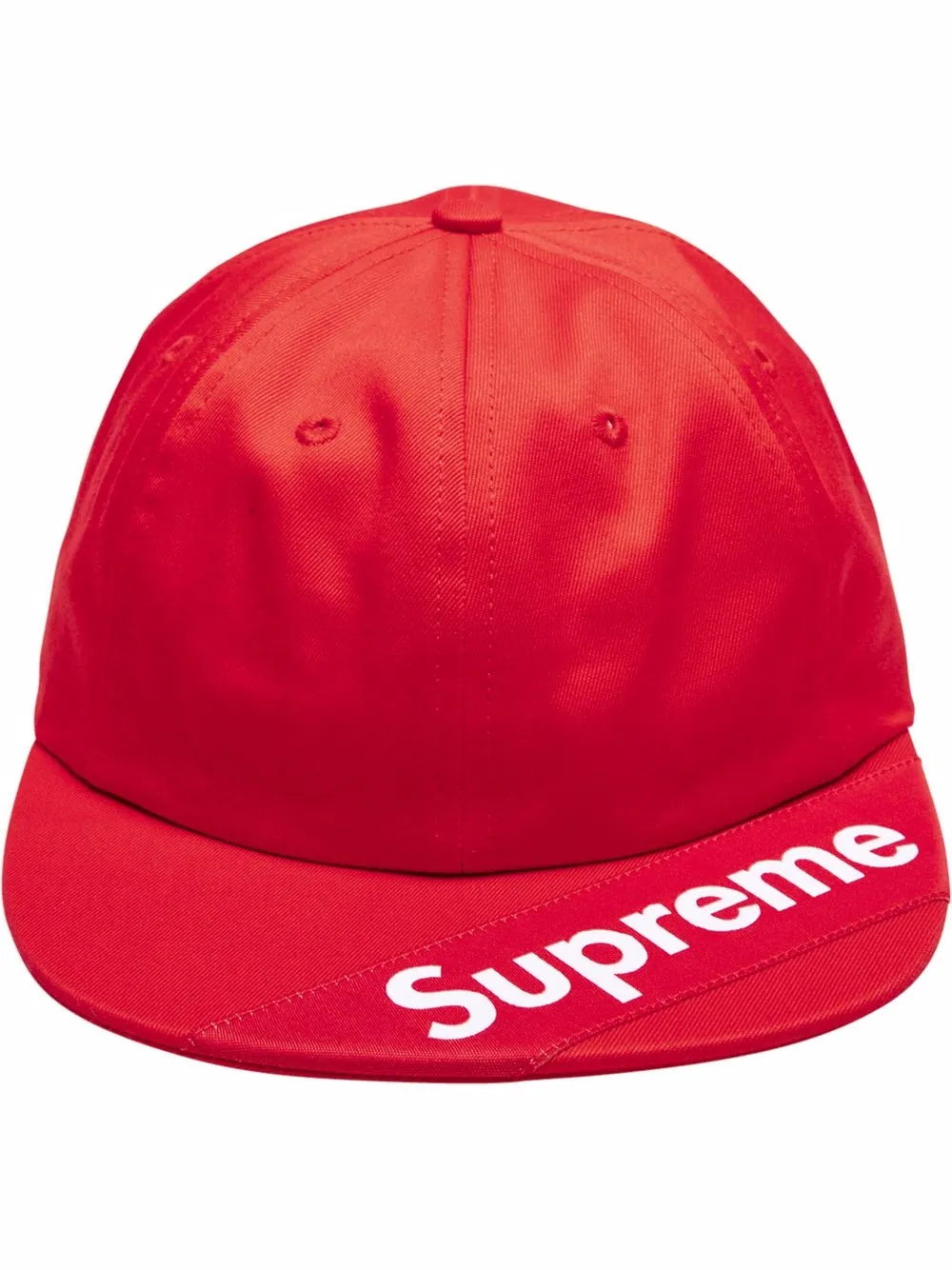 supreme visor label 6 panel cap シュプリーム