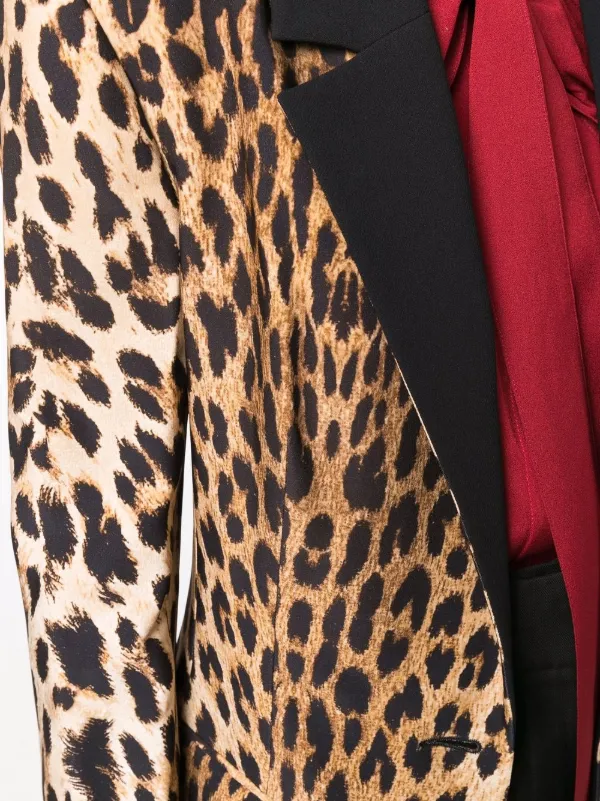 leopard print blazer uk