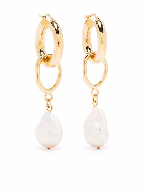 Mounser 14kt yellow gold-plated Object Found freshwater pearl earrings