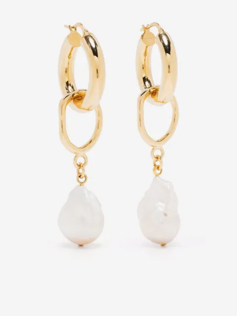 Mounser 14kt yellow gold-plated Object Found freshwater pearl earrings