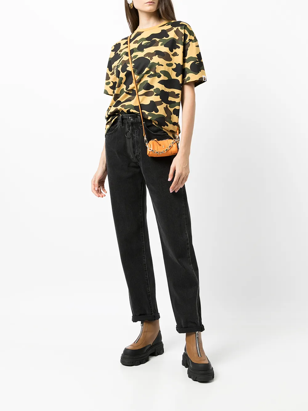 A BATHING APE® T-shirt met camouflageprint - Bruin