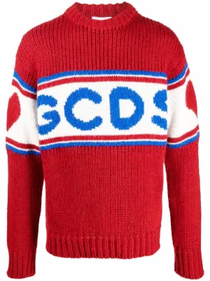 GCDS Autunno Inverno 20/21 maglione in misto lana azzurro - CC94M021150 53