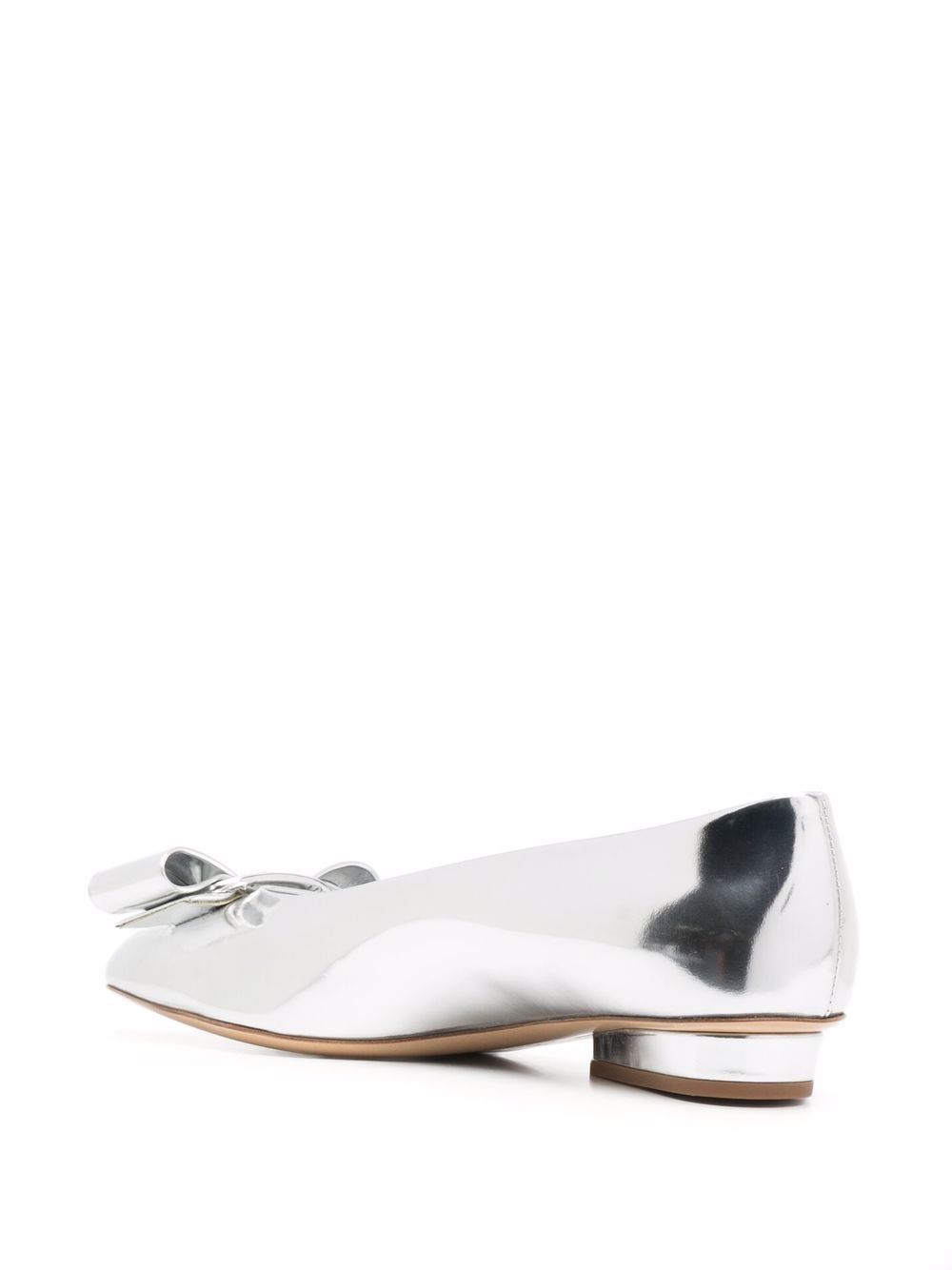 bow detail metallic ballerinas Salvatore Ferragamo 1714725457