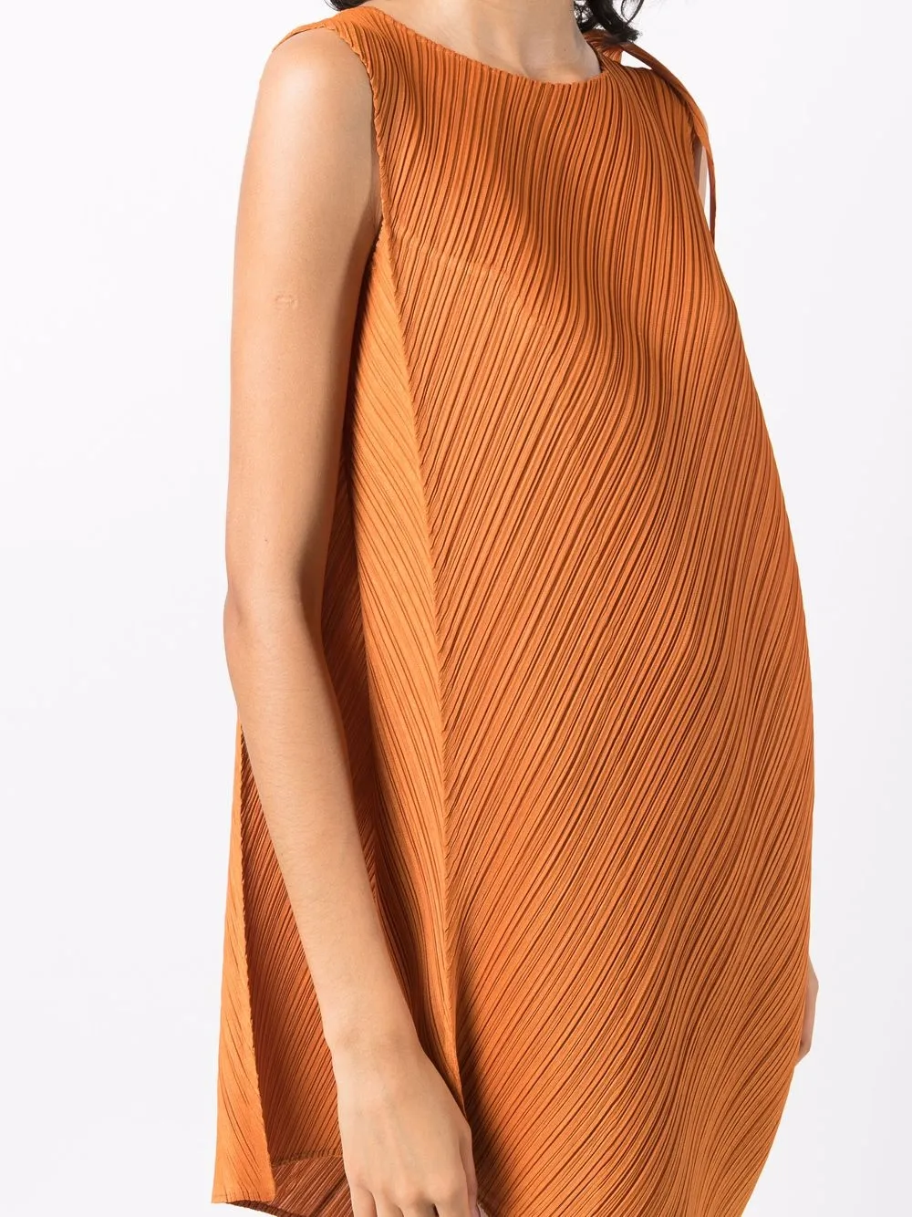 фото Pleats please issey miyake плиссированное платье асимметричного кроя