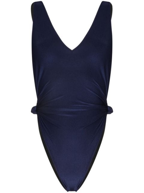 Adriana Degreas Solid knot-detail swimsuit