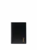 Saint Laurent logo plaque billfold cardholder - Black