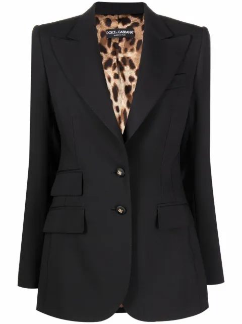 Dolce & Gabbana single-breasted crepe blazer