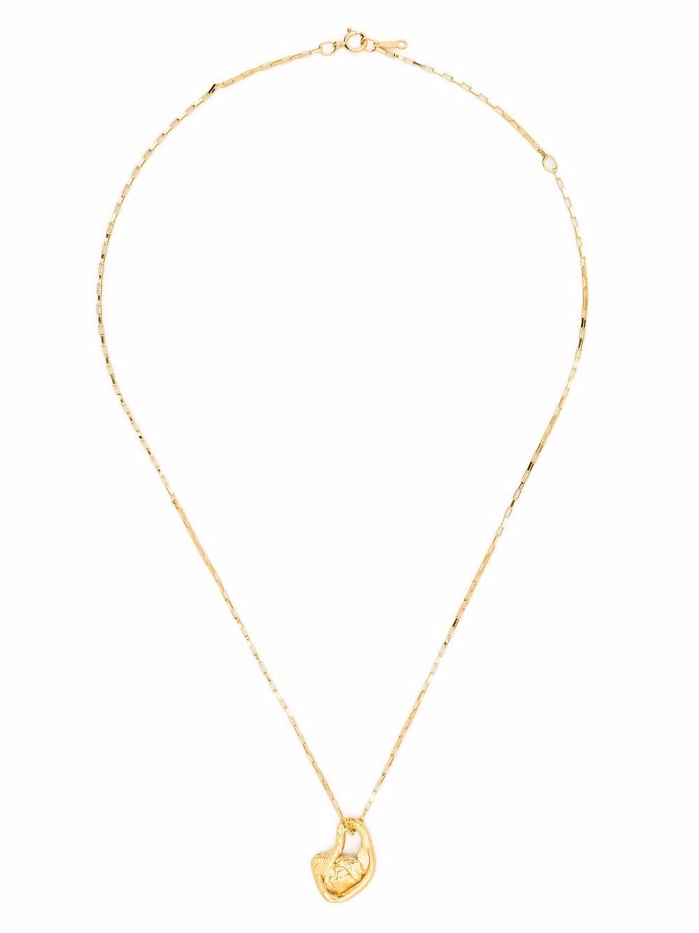 Shop Alighieri Sculptural-pendant Chain-link Detail Necklace In Gold