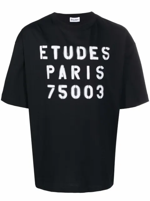 etudes 超大logo印花t恤