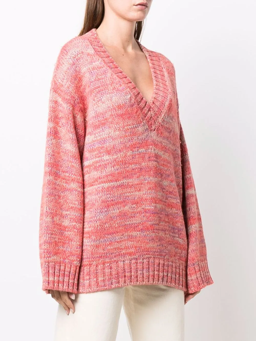 Missoni Pullover Mit V Ausschnitt   Rosa 