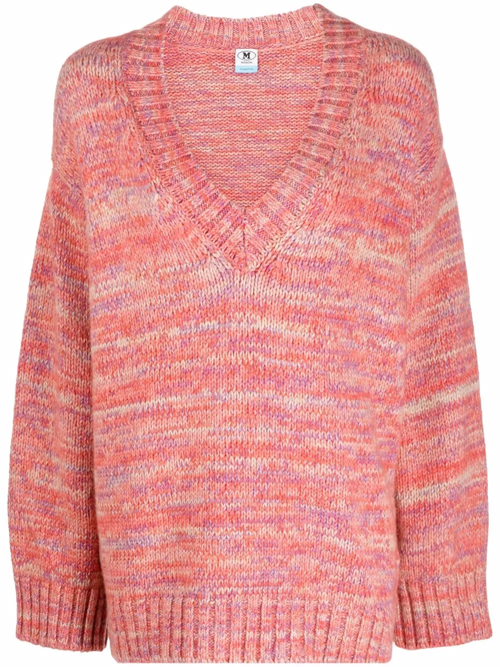 Image 1 of Missoni V-neck striped chunky jumper