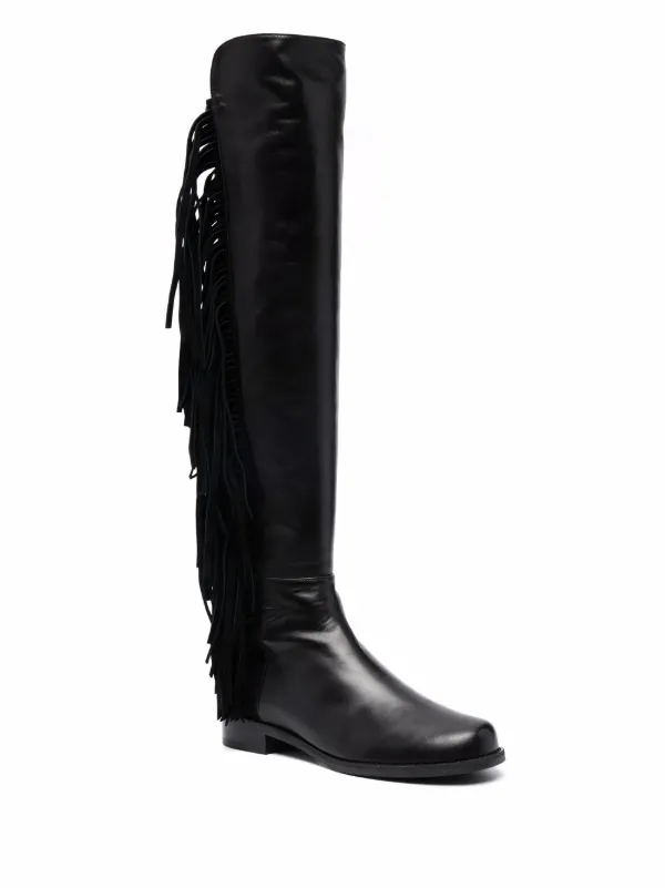 stuart weitzman fringe boots