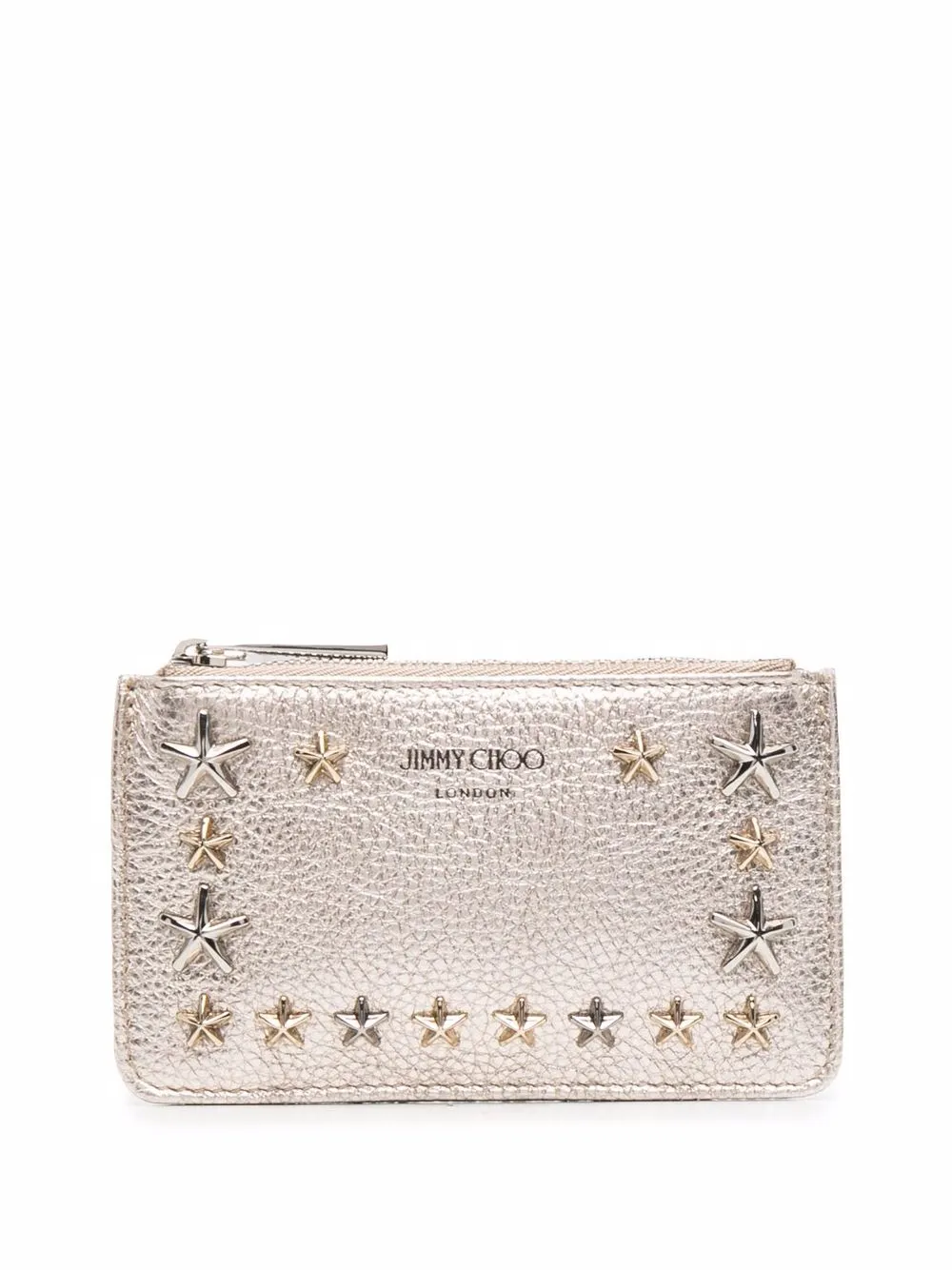 

Jimmy Choo Nancy metallic cardholder - Neutrals