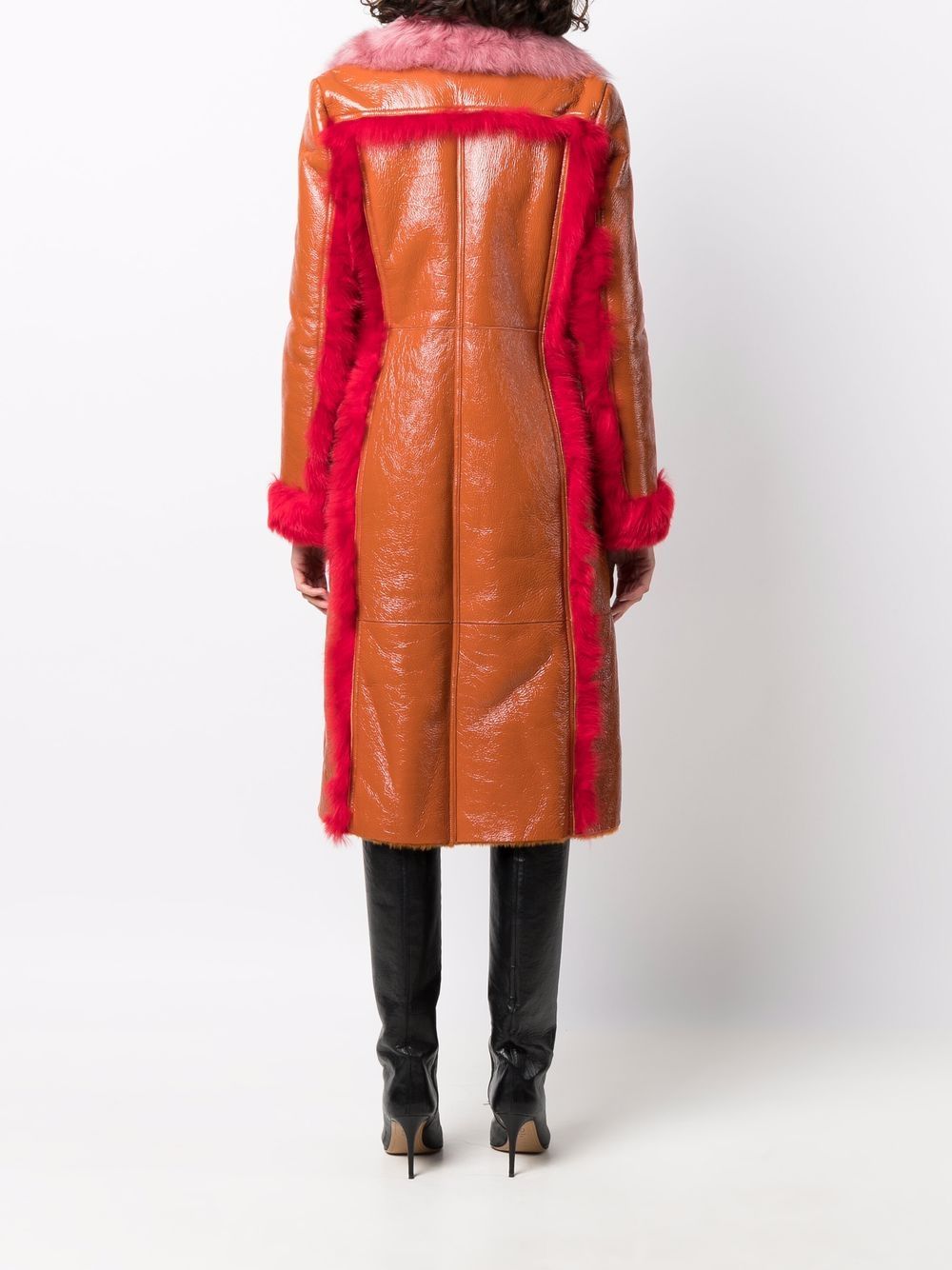 фото Versace пальто с меховой отделкой