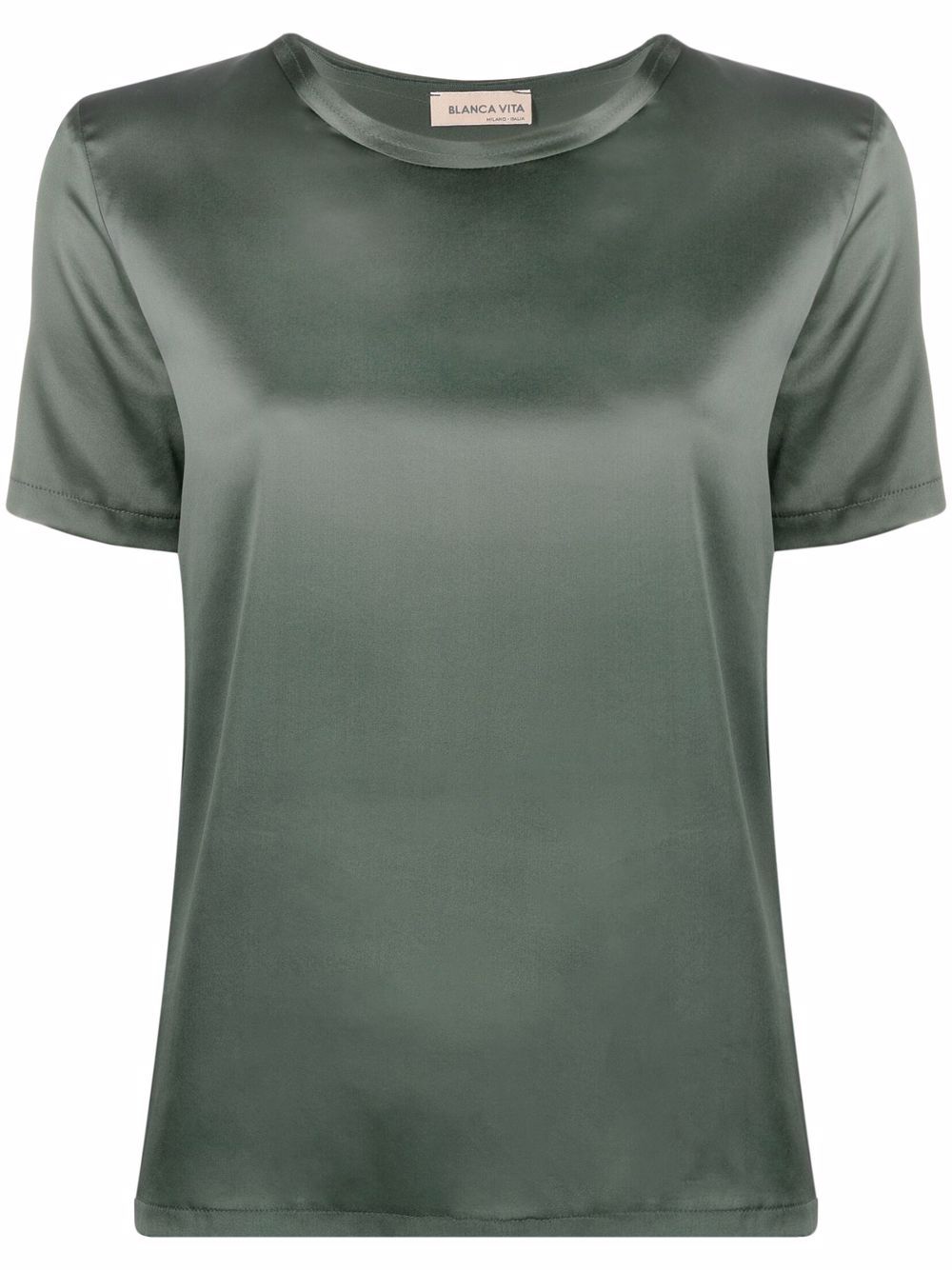 

Blanca Vita silk-blend T-shirt - Green