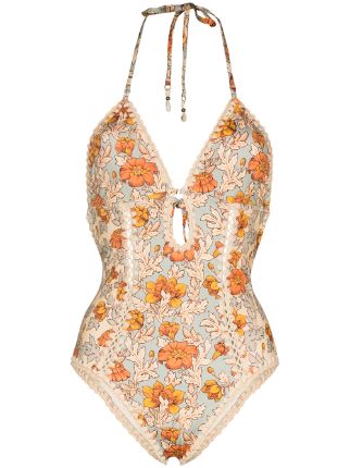 ZIMMERMANN Andie floral-print Swimsuit - Farfetch