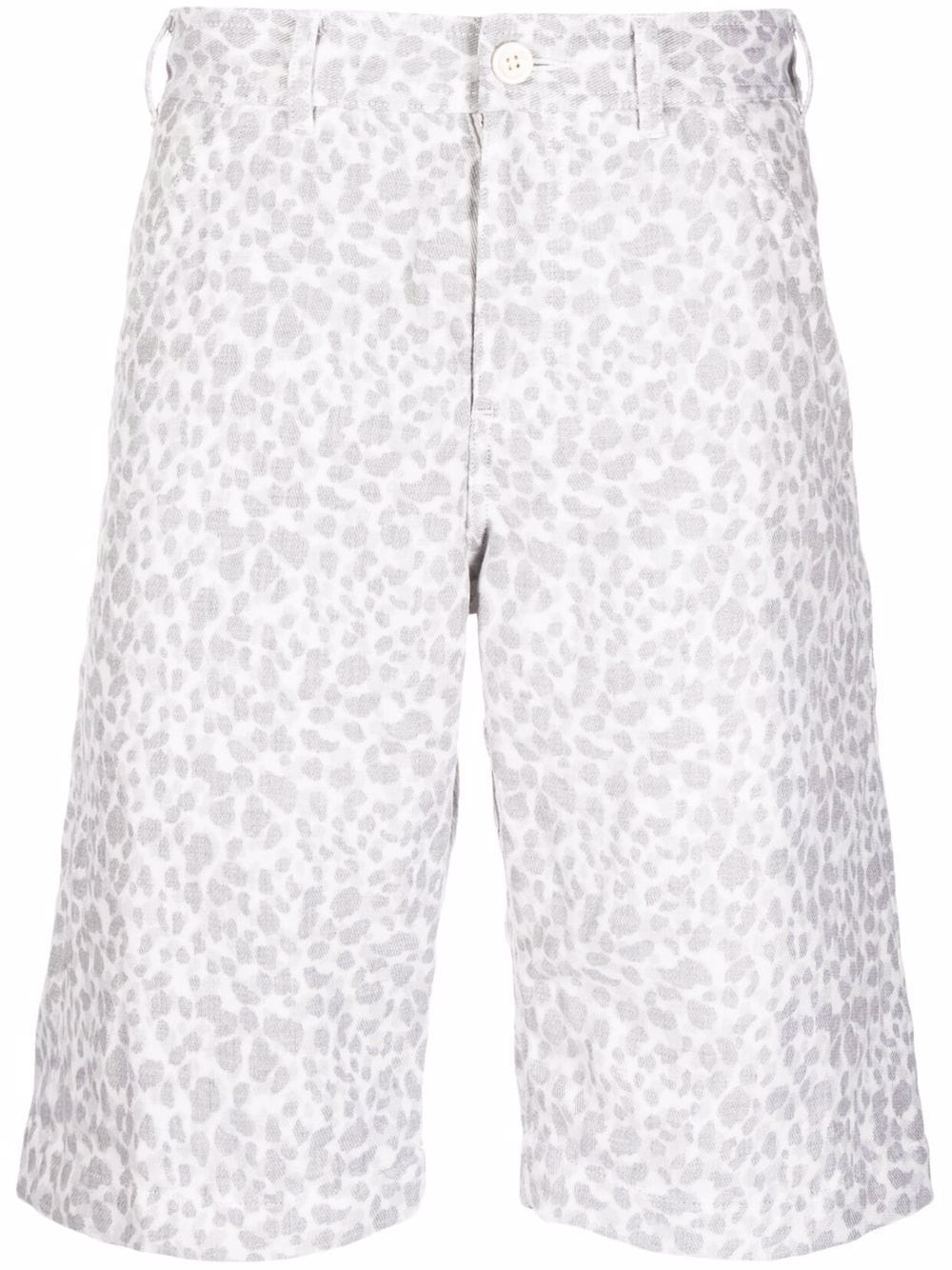 

Black Comme Des Garçons shorts con estampado de leopardo - Blanco