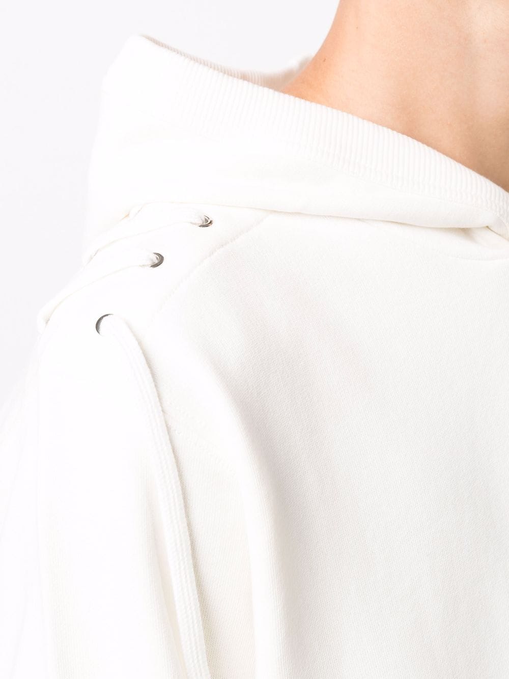 Shop Craig Green Lace-up Detail Hoodie In Weiss